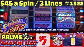 PALMS LAS VEGAS ②/ HIGH LIMIT PINBALL GOLD SLOT, DOUBLE JACKPOT JEWELS SLOT WIN 赤富士スロット パームス ラスベガス ②