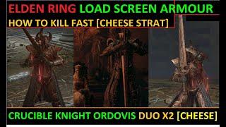 Crucible Knight Ordovis Twins CHEESE easy strat - cool armour {Auriza hero's grave} - Bandit build