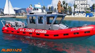 GTA 5 LSPDFR - U.S. Coast Guard Boat Patrol - Vessel Safety Enforcement - Coastal Callouts - Police
