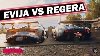 THE REAL FASTEST CAR in NFS Unbound! EVIJA VS REGERA...HEAD TO HEAD