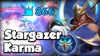 TRYING STARGAZER KARMA IN NEW LEGENDARY RANK MODE - BUILD & RUNES - WILD RIFT GAMEPLAY