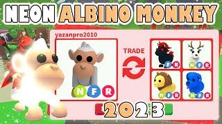 TRADING NEON ALBINO MONKEY  IN 2023 IN ADOPT ME! ROBLOX