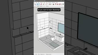 #sketchup #sketchuptutorial #3dmodel #3dmodeling #architecture #interiordesign #bathroom