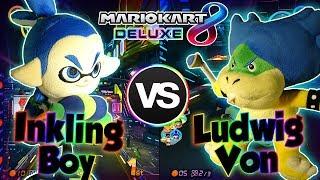 ABM: Inkling Boy Vs Ludwig Mario Kart 8 Race & Battle Match!!  HD