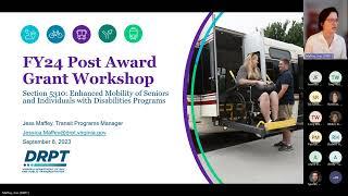 FY2024 DRPT Section 5310 Post Award Workshop Webinar