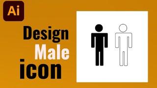 Design Male icon in Adobe illustrator Step-by-step tutorial for beginners.