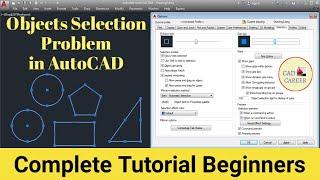 OBJECT SELECTION PROBLEMS FOR BEGINNERS IN AUTOCAD | Autocad Basic Information #10