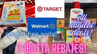 All digital Walmart and Target haul! Almost free soda! 7 IBOTTA rebates!