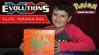 Pokemon Evolutions Elite Trainer Box Opening - Awesome Full Arts, Secret Rares, EX Cards