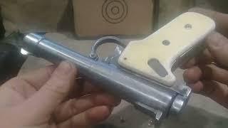 Home made Air gun Pistol 4.5 mm.Пружинно поршневой пистолет своими руками.