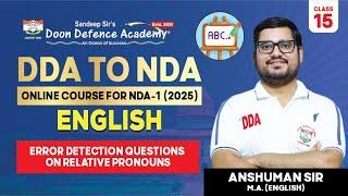 Strategy For NDA-I Written Exam 2025 | English (Error Detection questions on Relative Pronouns)