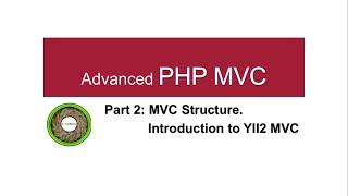 Advanced PHP MVC Introduction to Yii2 MVC