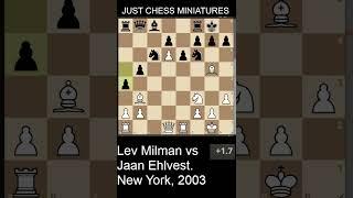 Jaan Ehlvest loses to Milman and the Smith Morra Gambit #chess