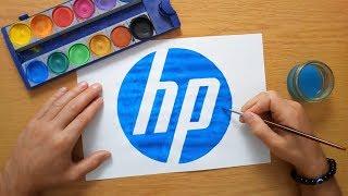 How to draw the hp logo