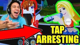 TROLLING WITH TAP ARRESTING IN JAILBREAK?! *OP* (Roblox Jailbreak)