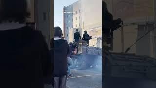 Teenagers drive to prom in World War II-era Army tank #Shorts