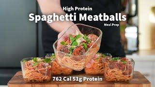 Spaghetti and Meatballs | High Protein Budget Friendly Meal Prep