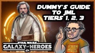 Jedi Master Luke Tiers 1, 2, and 3: Don't Be a Dummy Like Me!!   Star Wars Galaxy of Heroes