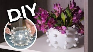 DIY Marble Flower Vase | How To Make Simple Elegant Home Decor