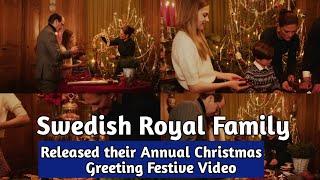 Royal family of sweden helping hand preparation for Christmas greeting | Special video release