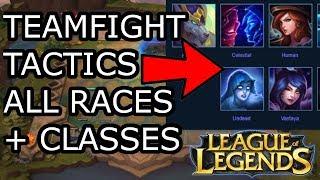 ⭐ ALL CLASS + ORIGINS IN TEAMFIGHT TACTICS - League of Legends LOL Champion Synergy Auto Chess