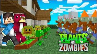 PLANTAS vs ZOMBIES en MINECRAFT  BATALLA de LOS COMPAS EN MINECRAFT