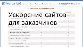 Ускорение сайтов для заказчиков