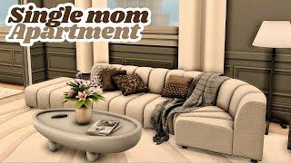 Single mom apartment // The sims 4 CC speed build