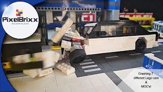 🟢 I crashed 7 different Lego Cars & MOC's in my new crash test facility!