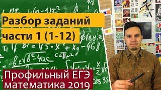 Профильный ЕГЭ математика 2019 часть 1