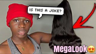 20 inches OF THE THICKEST HAIR EVER || Ft Megalook hair 