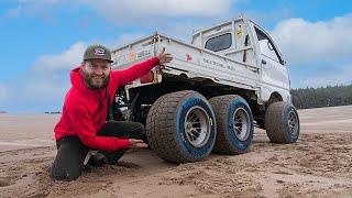 We Put Real F1 Tires on our 6x6 Mini Truck!