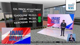 Oil price adjustment (December 3, 2024) | Unang Balita