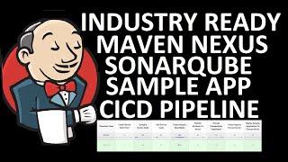 Live End to End Industry Ready Jenkins Maven Nexus SonarQube Sample Application CICD Pipeline