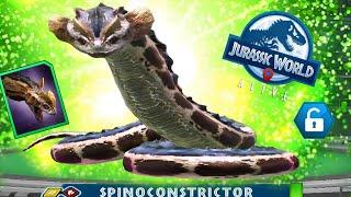 Unlock  the unique Snake || SPINOCONSTRICTOR || Jurassic world alive || V3.9