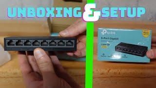 TP Link Litewave 8 Port Workgroup Switch Unboxing and Setup