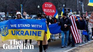 Pro-Ukraine rallies held across US after Trump-Zelenskyy talks