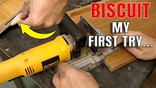 My First Try With Plate Joiner / Lamello Biscuit Joiner -  (Wooden Stool DIY - Part 1) | XDIY