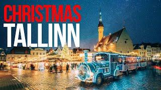 Christmas Europe, Tallinn Christmas marker, Xmas winter walking | Estonia New Year 2022 music video