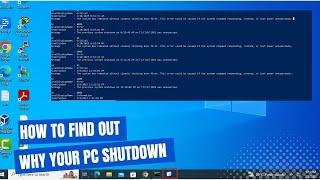 How to Find the Cause of an Unexpected Shutdown on Windows 10 | 11