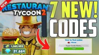 ️New Update️RESTAURANT TYCOON 2 CODES - ROBLOX RESTAURANT TYCOON 2 - RESTAURANT TYCOON 2 CODE