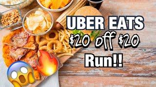 Uber Eats $20 off $20 promo code! Free food !! ‍️