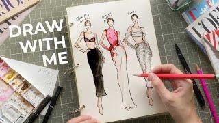 how I draw couture dresses (2024 fashion week)