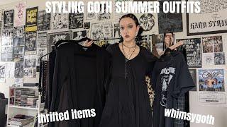 Styling Goth Outfits For The Summer // soft goth & whimsygoth outfits