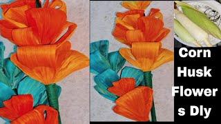 Corn Husk Flowers | Dly Craft ideas Best out of Waste |corn Flour|भुट्टे के छिलके से बनाये सुंदर फूल