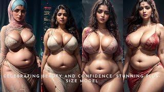 Celebrating Beauty and Confidence: Stunning Plus-Size Mode | AI ART | AI Generate