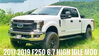 2017-2018-2019Ford F-250 6.7 Diesel High idle with upfitters.