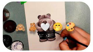 How to draw a cute teddy bear step by step easy|How to draw a Bear step by step video #art #easydraw