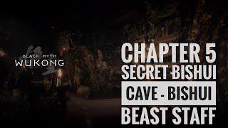 Black Myth Wukong - Chapter 5 Secret Bishui Cave Walkthrough All Items - Bishui Beast Staff