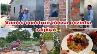 INICIANDO A CONSTRUÇÃO DA NOSSA COZINHA CAIPIRA\  ALMOÇO DA ROÇA QUE AQUECE O CORAÇÃO